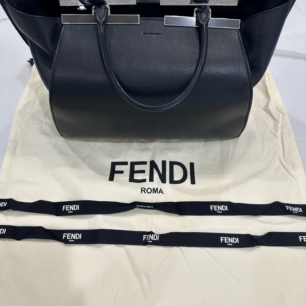 Fendi Bags | Fendi 2 jours Tote | Color: Black/Silver - Picture 5 of 7